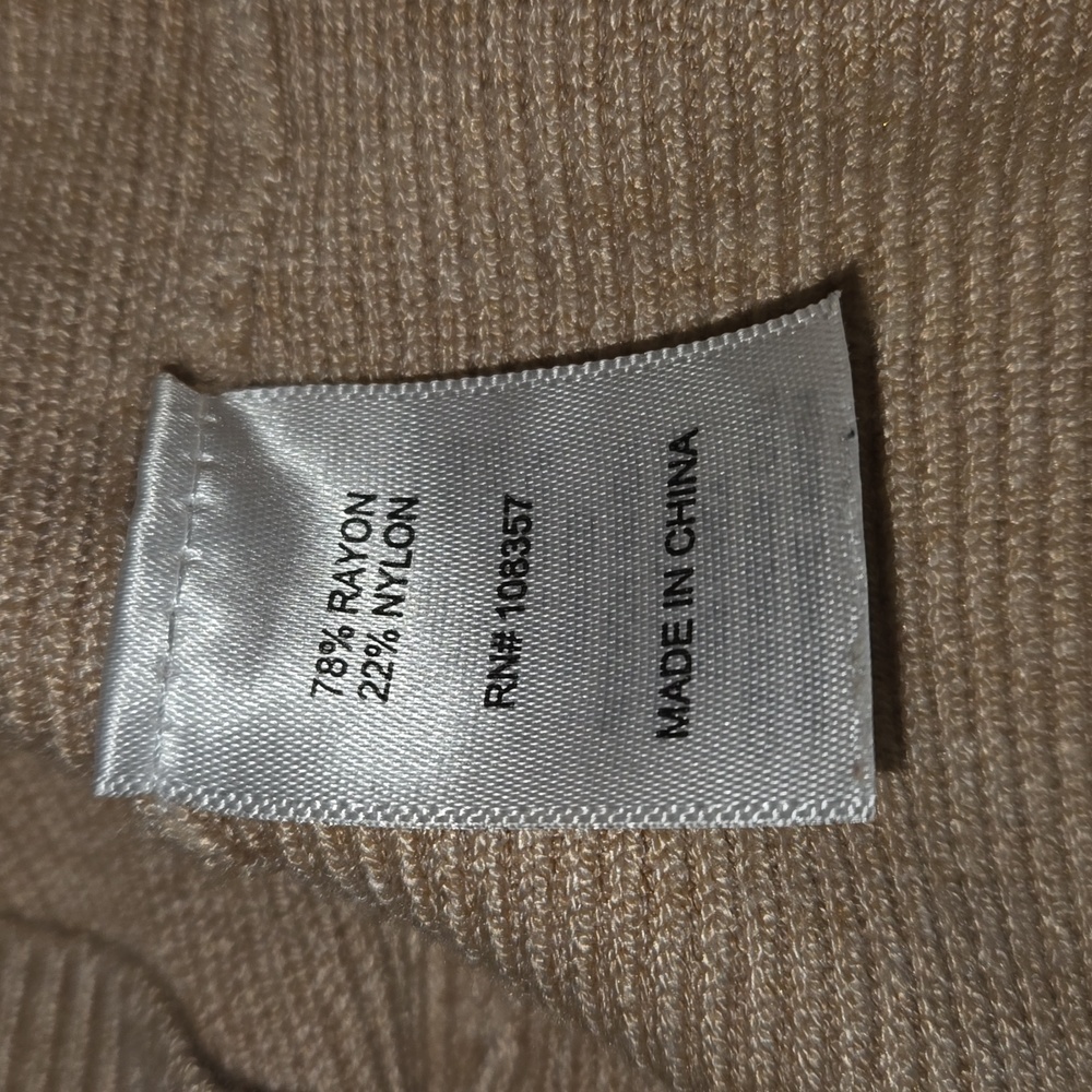 Worthington Women's Sleeveless Mock Neck Top Camel Size XL - Picture 8 of 8